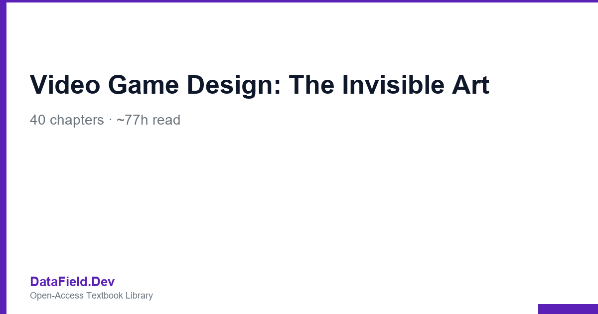 Index | Video Game Design | DataField.Dev